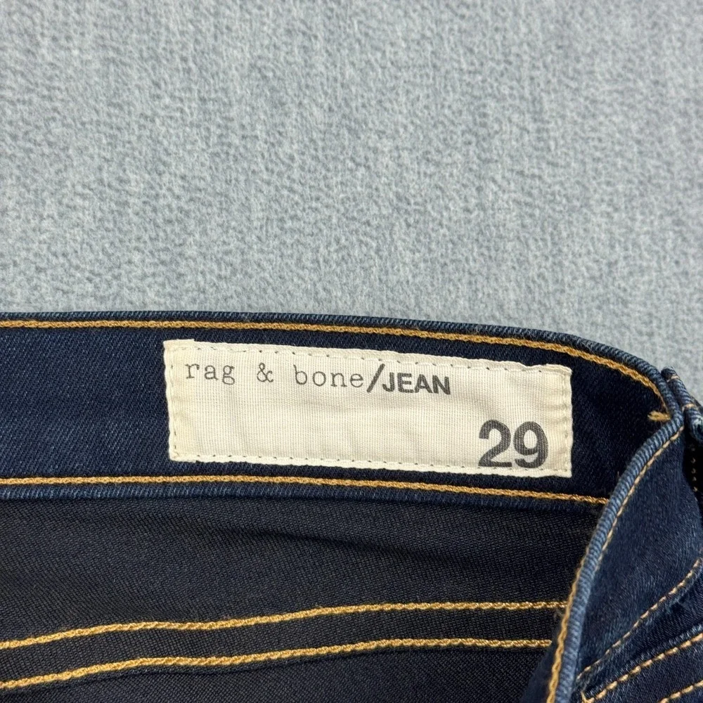 Rag & Bone Jeans Womens 29X30 Blue Denim Bedford High Rise Skinny Pants Classic